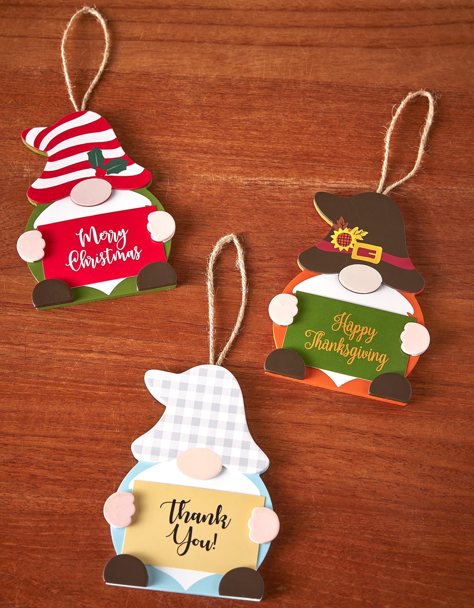 The Lakeside Collection Gnome Gift Card Holder - Ornament or Gift Tag for Men & Women - Thank you