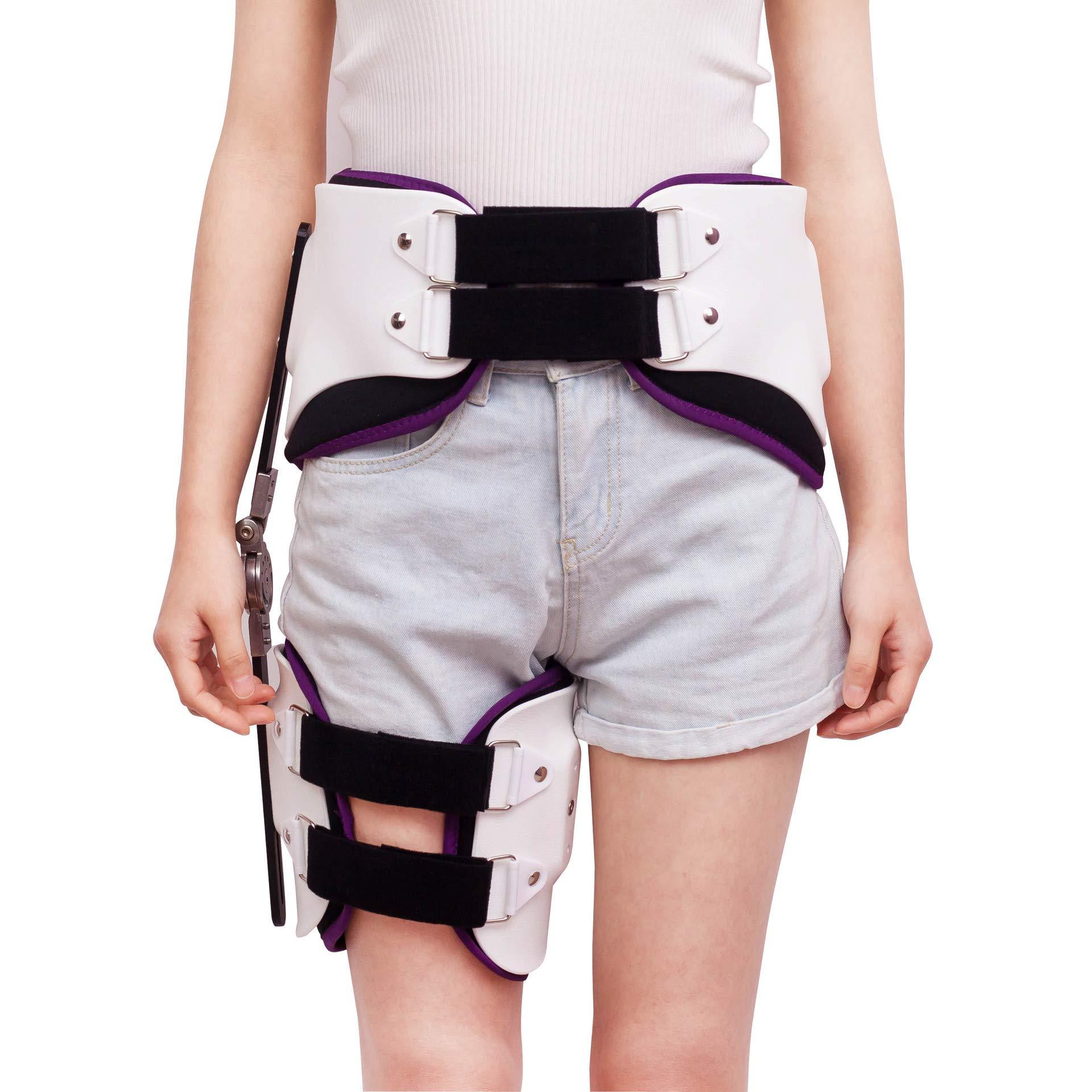 XJZHANG XJZHANG Adjustable Hip Joint Abduction Bracket Hip ROM Hinged Leg Brace Orthosis Stabilizer Hip Joint Femoral Brace Protector for Femoral Fracture