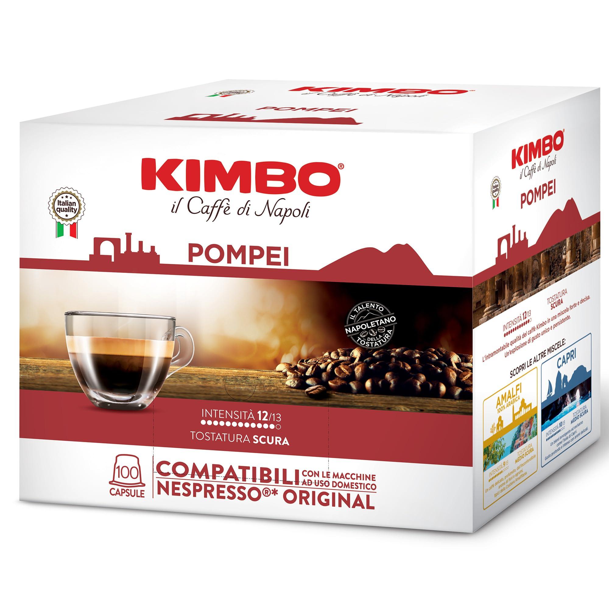 KIMBO Kimbo Pompei ESE Compostable Coffee Pods - Intense Flavor - Blended and Roasted in Italy - Dark Roast - 100 count