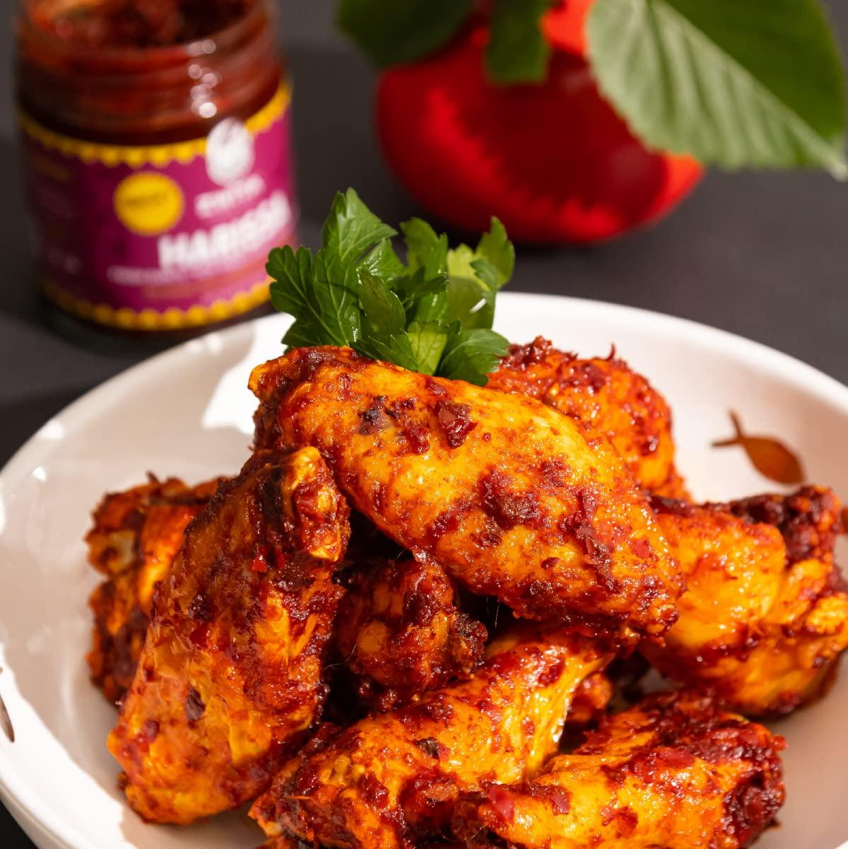 Zwïta Zwita Spicy Harissa 6oz | Tunisian Thick Sun Dried Chili Paste | Spicy Yet Doesnt Overwhelm Flavor | Harissa Paste | Sun Dried Chilis, Fresh Garlic, Extra Virgin Olive Oil, Spices | Ancestral Recipe | 100% Grandma Approved | Amazing Flavor for your S