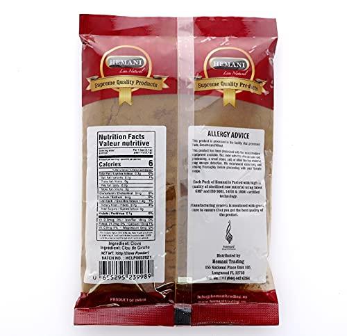 HEMANI Hemani Clove Powder - 100g (3.5 OZ) - No Color Added - 100% Natural - Supreme Quality - Gluten Free Ingredients - NON-GMO - Vegan - No Salt or fillers