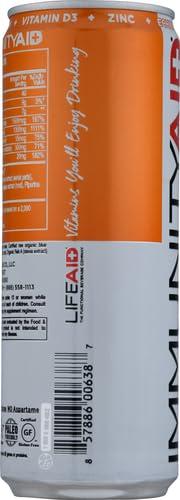 LIFEAID LIFEAID Wellness Blend With Echinacea Zinc Astragalus Vitamin C Only 45 Calories 100 Clean Vegan GlutenFree No Artificial Flavors Sodium or Caffeine cans Can, IMMUNITYAID, 12 Fl Oz