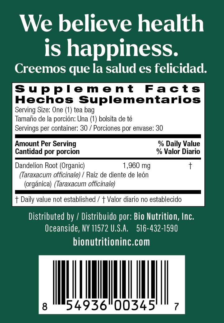 Bio Nutrition Bio Nutrition Tea Dandelion Root 30 Bag