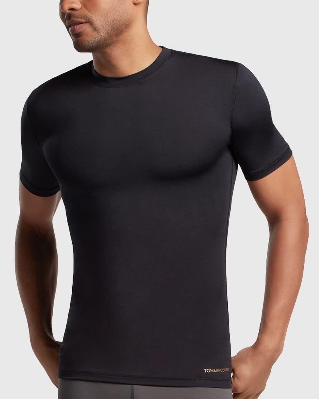 Tommie Copper Tommie Copper - Men\'s Core Compression Short Sleeve Crew Neck Shirt - Black - Medium