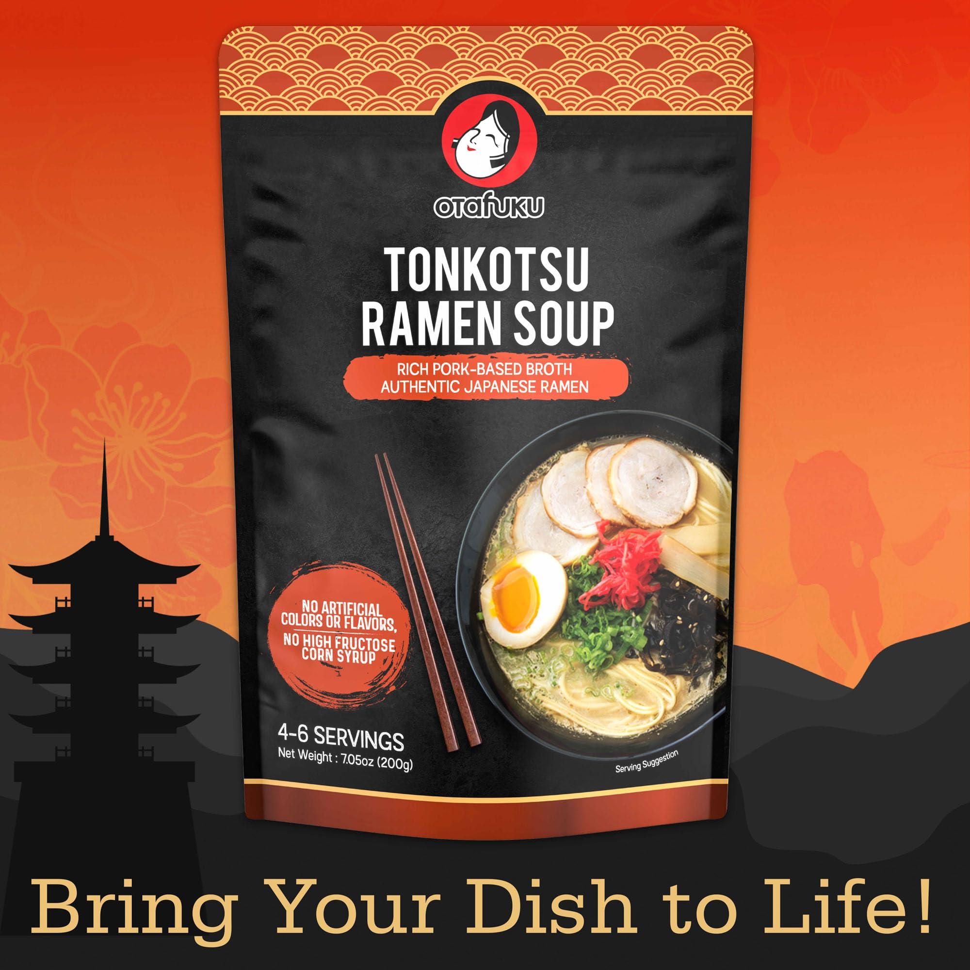 Otafuku Otafuku Tonkotsu Ramen Shoyu Broth Concentrate, Rich Pork-Based Soup Mix for Authentic Japanese Ramen Noodles, 7.5oz (6 Pack)