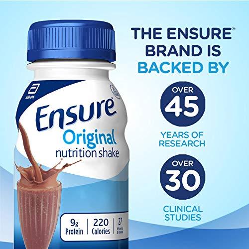 Ensure Original Ensure Original Nutrition Shake with 9 grams of protein, Meal Replacement Shakes, Milk Chocolate, 8 fl oz, 24 Count