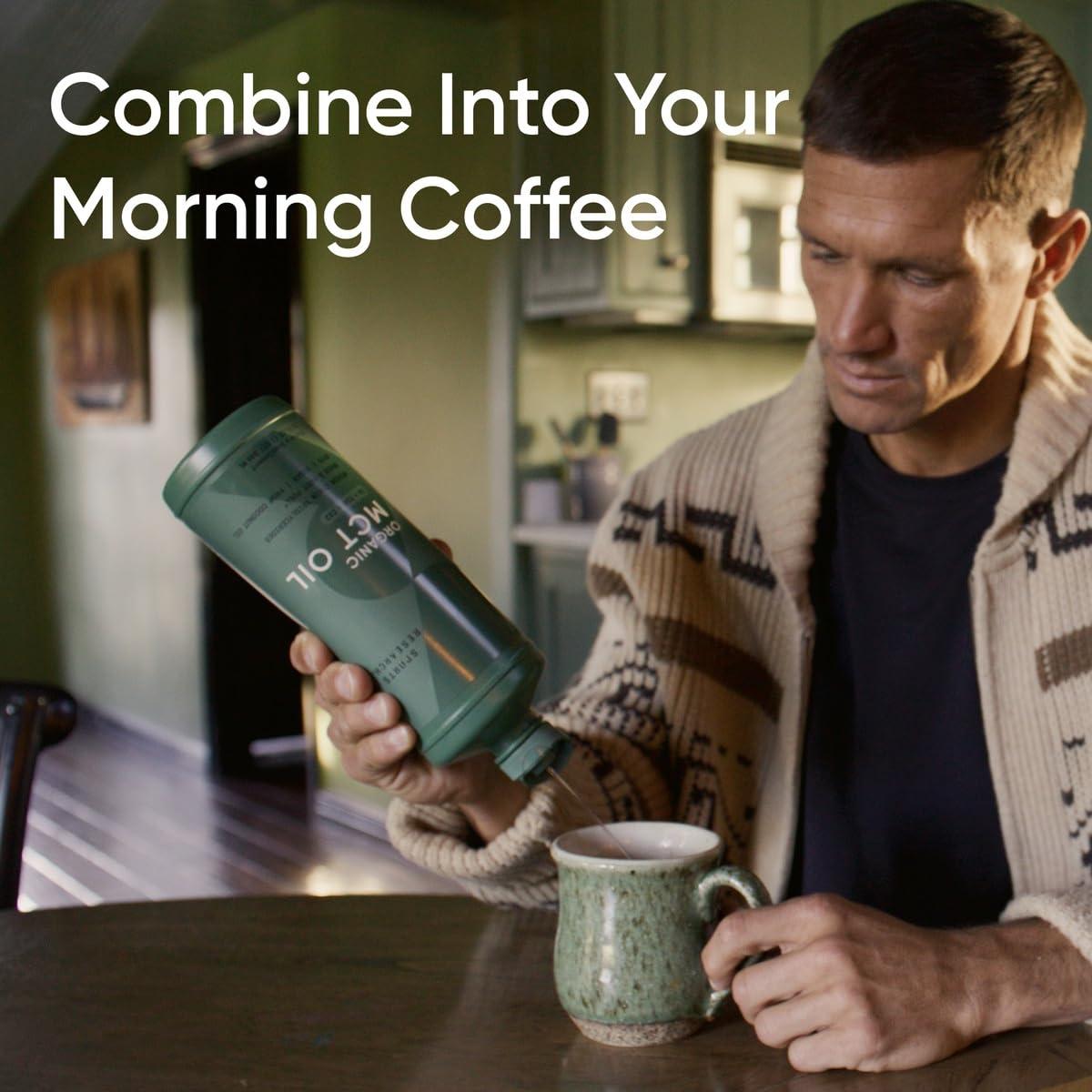 Sports Research Sports Research Organic MCT Oil - Keto & Vegan MCTs C8, C10, C12 from Coconuts - Fatty Acid Brain & Body Fuel, Flavorless, Non-GMO & Gluten Free - Perfect in Coffee, Tea & Protein Shakes - 16 oz