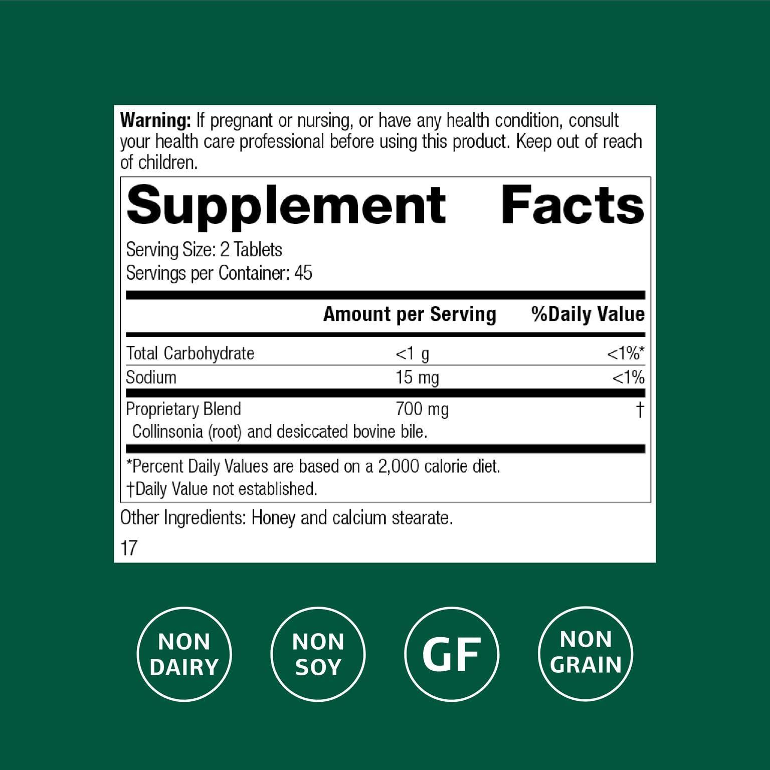 Standard Process Inc. Standard Process Inc. Cholacol - Gallbladder Support Supplement - Fat Digestion Supplement for Digestive Health & Bile Support - Gluten-Free, Non-Dairy & Non-Soy - 90 Tablets