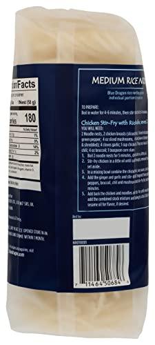 Blue Dragon Blue Dragon Medium Rice Noodles, 10.58 Oz (Pack of 1), Two Ingredients, Gluten Free, Vegan