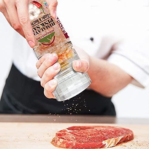 Himalayan Chef Himalayan Chef Salt & Pepper Grinder Variety Pack (Pink Salt, Black Peppercorn, Onion Salt, Garlic Salt), 1 Count(Pack of 4)