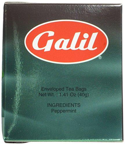 Galil Peppermint Herbal Tea | 20\' Tea Bags | 1.41 oz | Galil Pack of 1