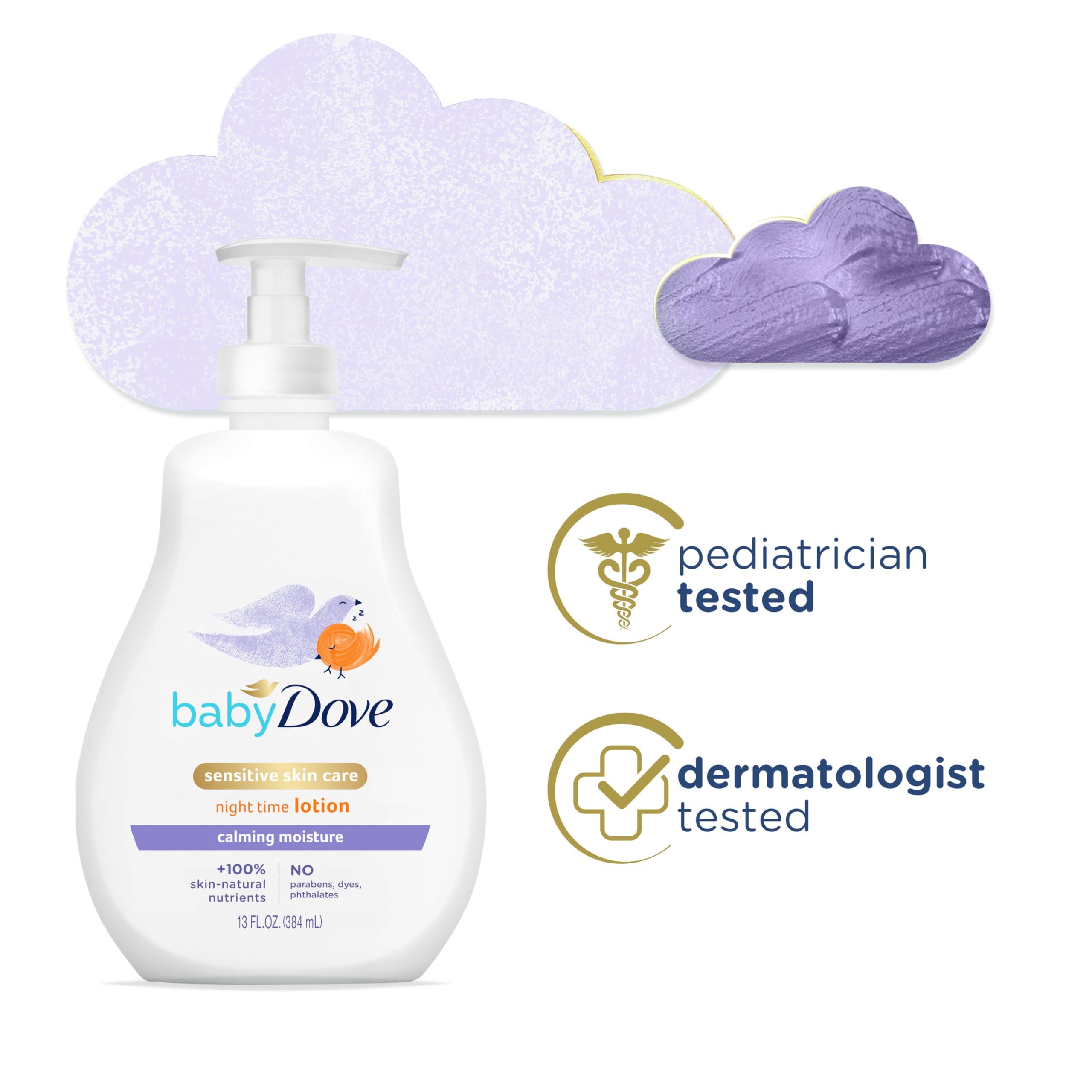 Baby Dove Baby Dove Sensitive Skin Care Baby Wash 20 oz & Baby Lotion 13 oz Bundle for Bath Time & Bedtime