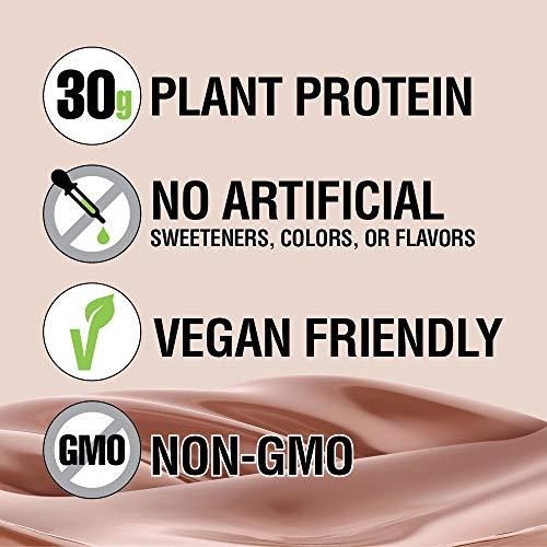 Labrada Lean Body Ready-to-Drink, Plant-Based Vegan Chocolate Protein Shake, 30g Protein, No Artificial Flavors, Sweeteners or Colors, Non GMO, Gluten Free, Premium Pea & Rice Blend (Pack of 12)