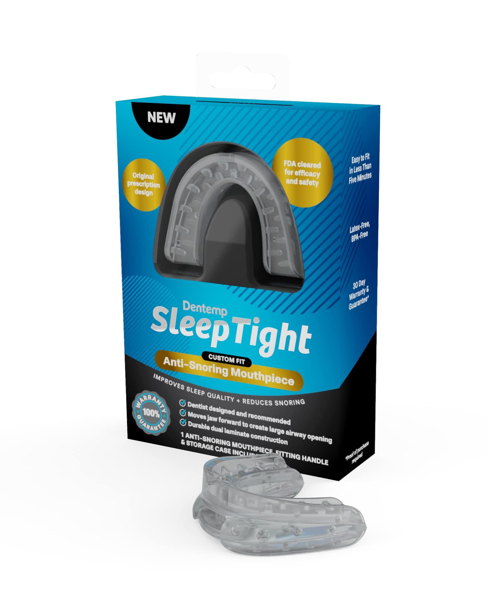 Dentemp Dentemp SleepTight Mouthpiece Anti Snoring Device - Custom Fit Snoring Mouthguard for a Sleep Apnea - Device Designed by Dentist and Made in USA 1pk