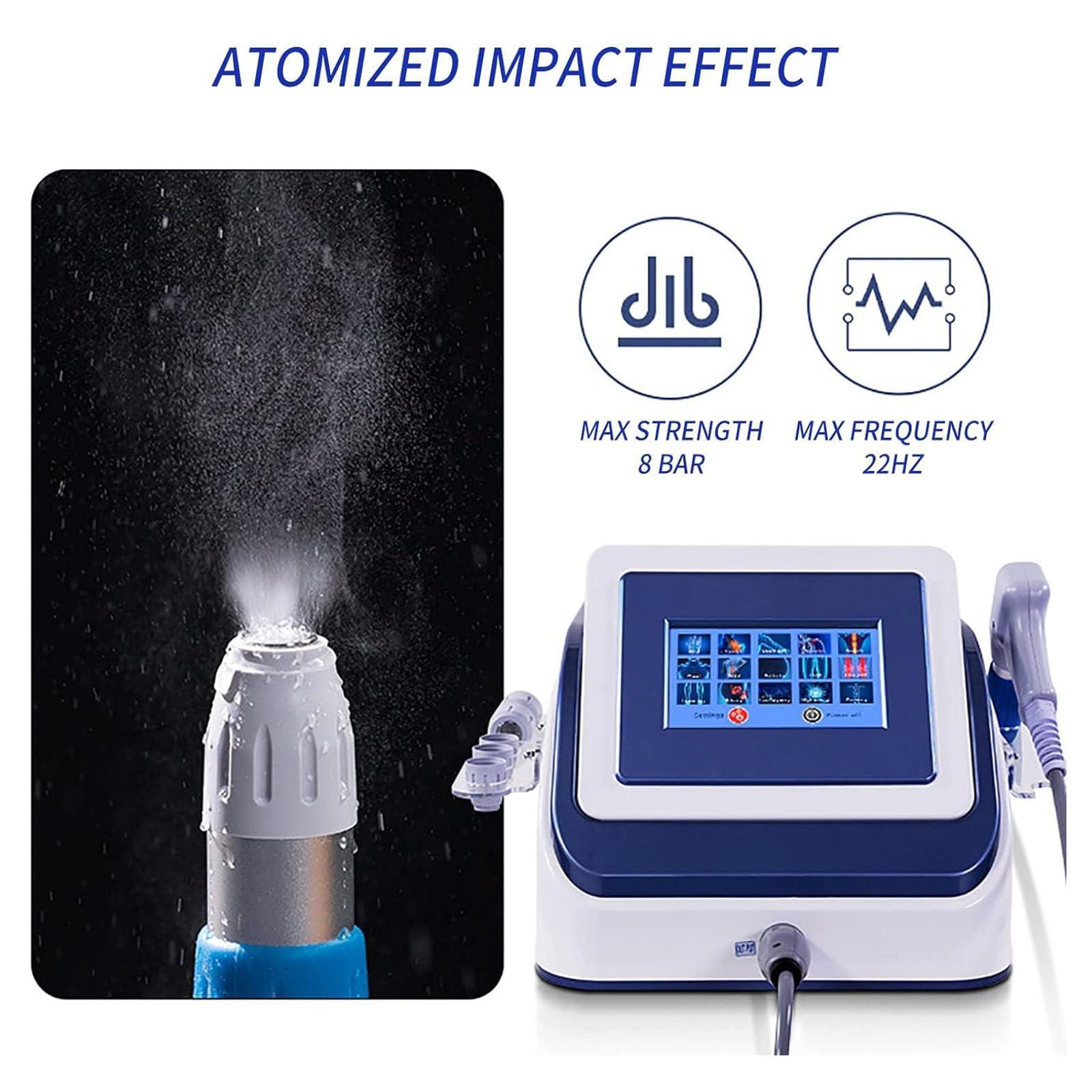 oiakus Extracorporeal Shockwave Therapy Machine, ED Shock Wave Therapy Machine, Pneumatic Shockwave Therapy Device with 5 Massage Head, for Joint Hurt and Muscle Pain Relief