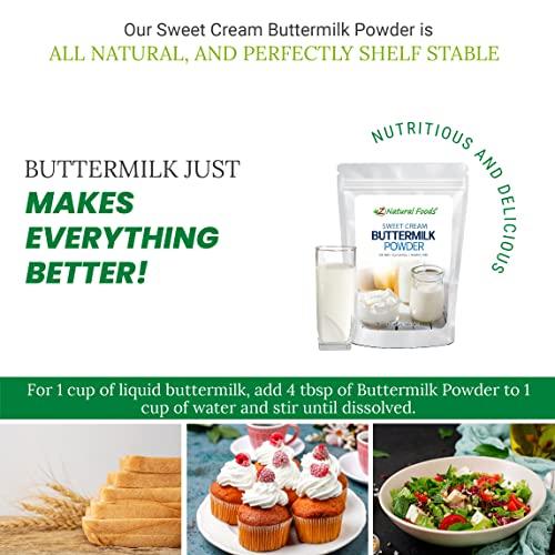 Z Natural Foods Z Natural Foods - Sweet Cream Buttermilk Powder-100% natural- Gluten Free- Non GMO Dry Buttermilk- 1 lb