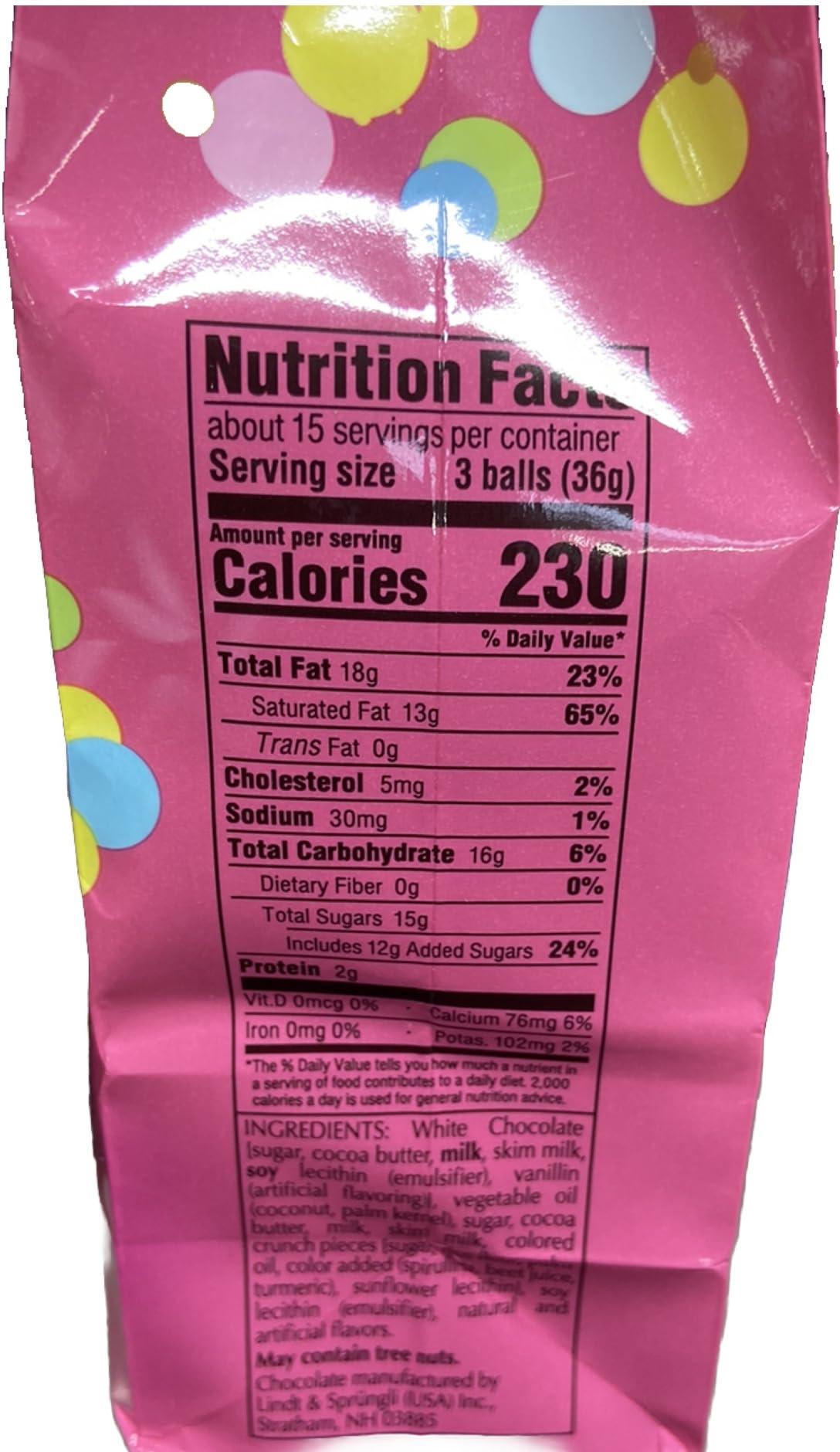 Lindt Lindt Lindor White Chocolate Truffles with Birthday Cake Flavor - 19 oz