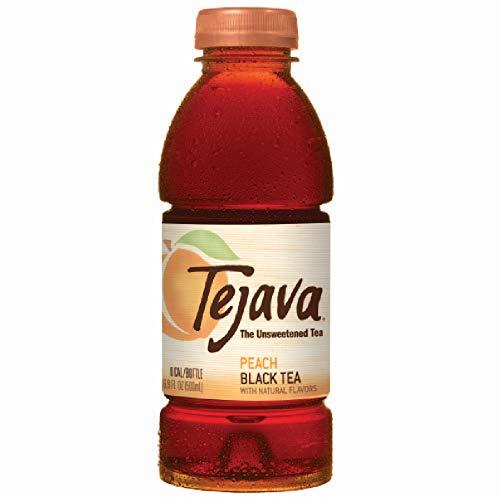 Tejava Tejava Unsweetened Peach Iced Tea, 16.9 Ounce PET Bottles, Natural, Non-GMO-Verified, Rainforest Alliance-Certified (12 Pack)