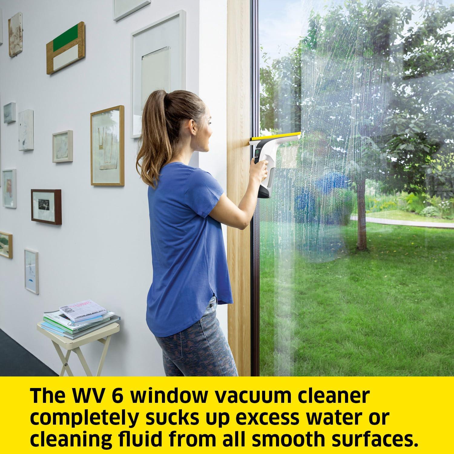 Karcher Krcher WV 6 Electric Window Vacuum Squeegee 11\" - Cleans Showers, Mirrors, Glass, and Countertops - Electric Squeegee