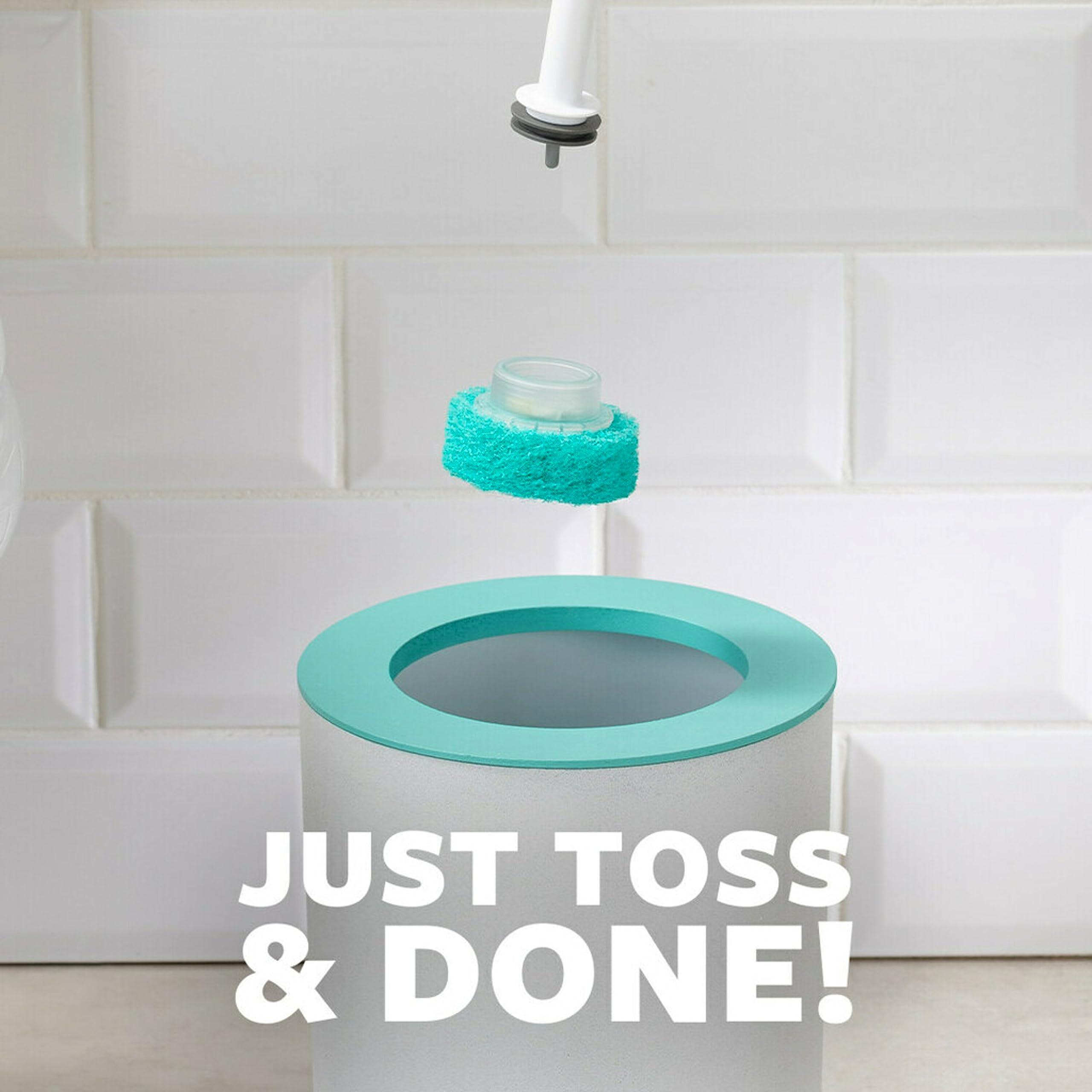 Scotch-Brite Scotch-Brite Power Scour Toilet Cleaning System, Toilet Bowl Cleaner with Disposable Scrub Pad Tablets, Includes 1 Wand, Stand and 5 Scrubbing Pad Refills