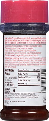 Lawry\'s Lawry\'s Casero Original Seasoned Salt Shaker, Economy Size, 16 oz, Red Color (Pack of 2)