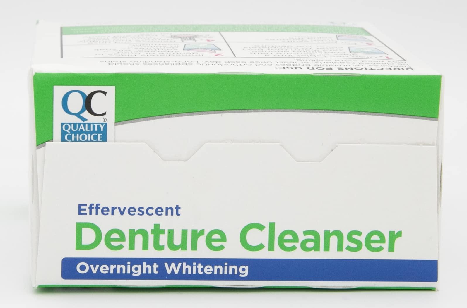 Quality Choice Quality Choice (Pack of 3) Each Denture Cleanser PT#63551595948 (40 Tablets)