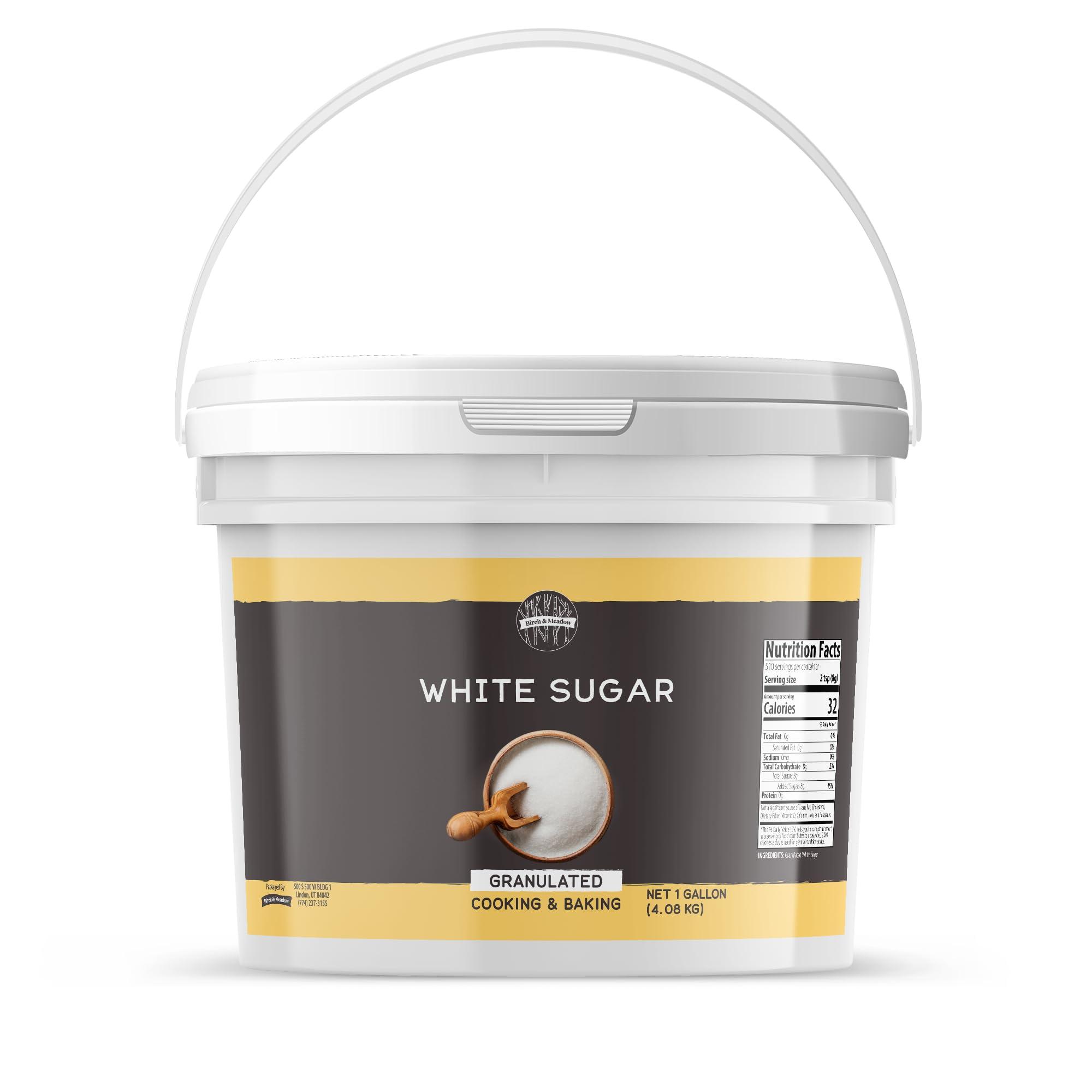 BIRCH & MEADOW Birch & Meadow Granulated White Sugar, 1-Gallon Bucket Bulk Size, Cooking & Baking, Cookies & Cakes (144 Ounces)