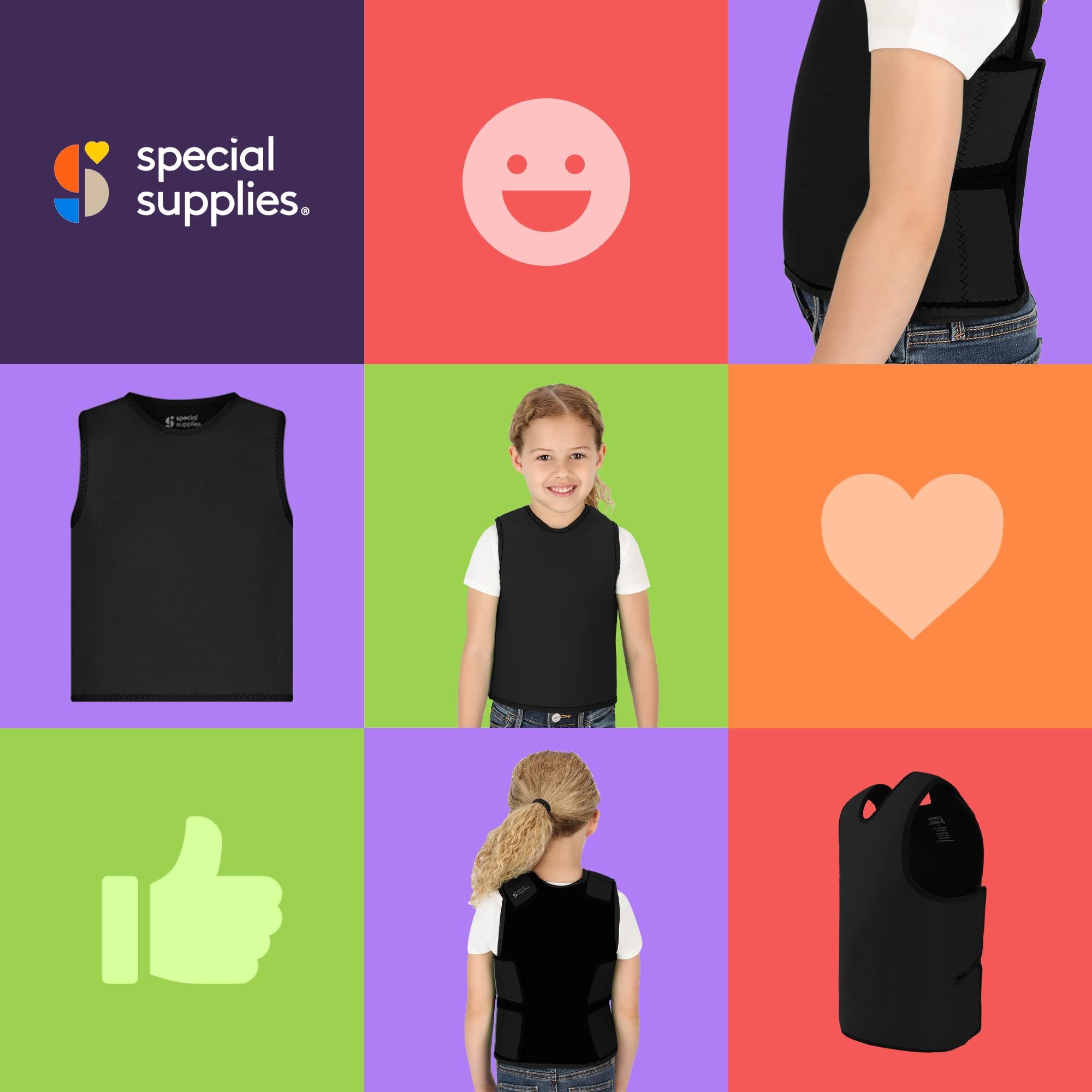 Special Supplies Special Supplies Sensory Compression Vest Deep Pressure Comfort (Black, X-Small)