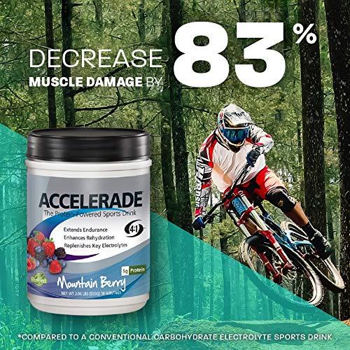 Accelerade Accelerade by PacificHealth - All Natural Sport Hydration Drink Mix with Protein + Carbs & Electrolytes - for Superior Energy Replenishment, Endurance & Rehydration - 30 Servings (Fruit Punch)