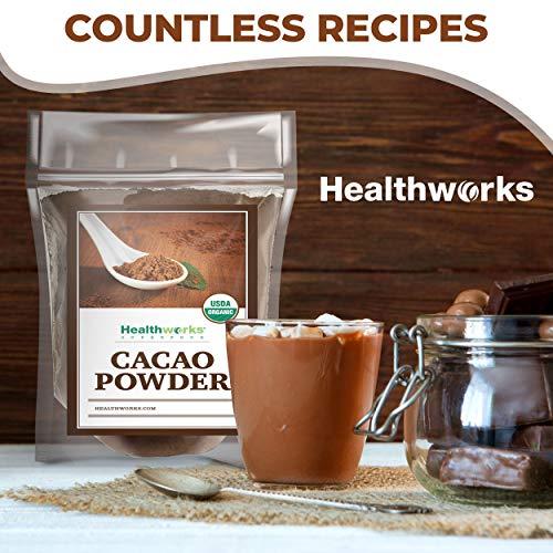 Healthworks Healthworks Cacao Powder (48 Ounces / 3 Pounds) | Cocoa Chocolate Substitute | Certified Organic | Sugar-Free, Keto, Vegan & Non-GMO | Peruvian Bean/Nut Origin | Antioxidant Superfood