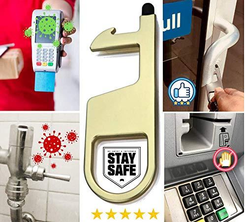 Mogix Clean Key Pro With Stylus, Large Door Opener Hook & Bottle Opener - Best For Hygiene No Touch Applications