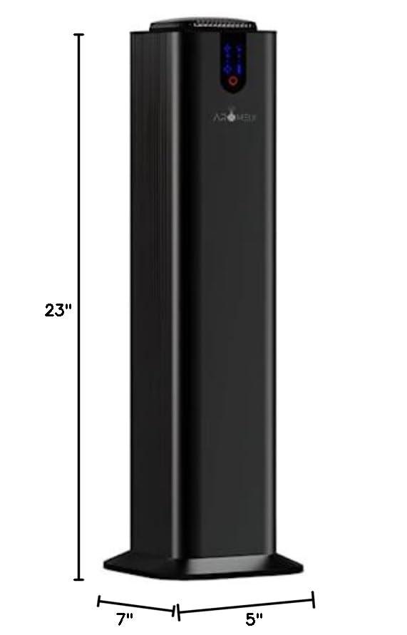 AROMELY Aromely Smart Bluetooth Scent Diffuser, Aromatherapy Nebulizing Waterless Diffuser for Home, Office & Room, Perfect Aroma Diffuser Up to 2,000 SQSF (Black)