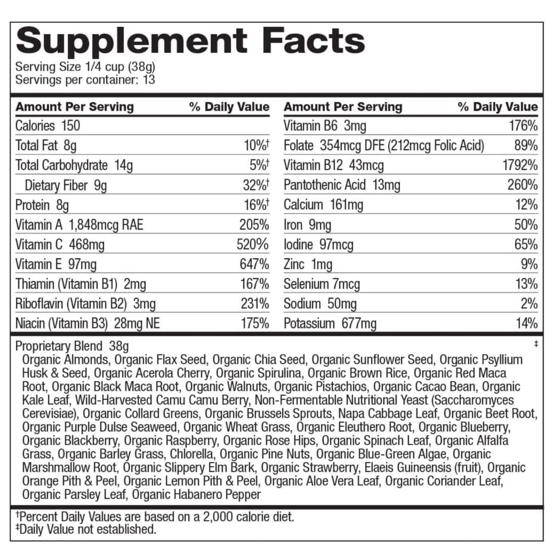 Dr. Schulze\'s Dr. Schulze\'s SuperFood Ultra | Organic Super Food Powder | Vitamin B Complex and 520% Vitamin C | May Help Boost Energy & Improve Fitness | Vegan, Non-GMO & Gluten-Free | 17.4 Oz