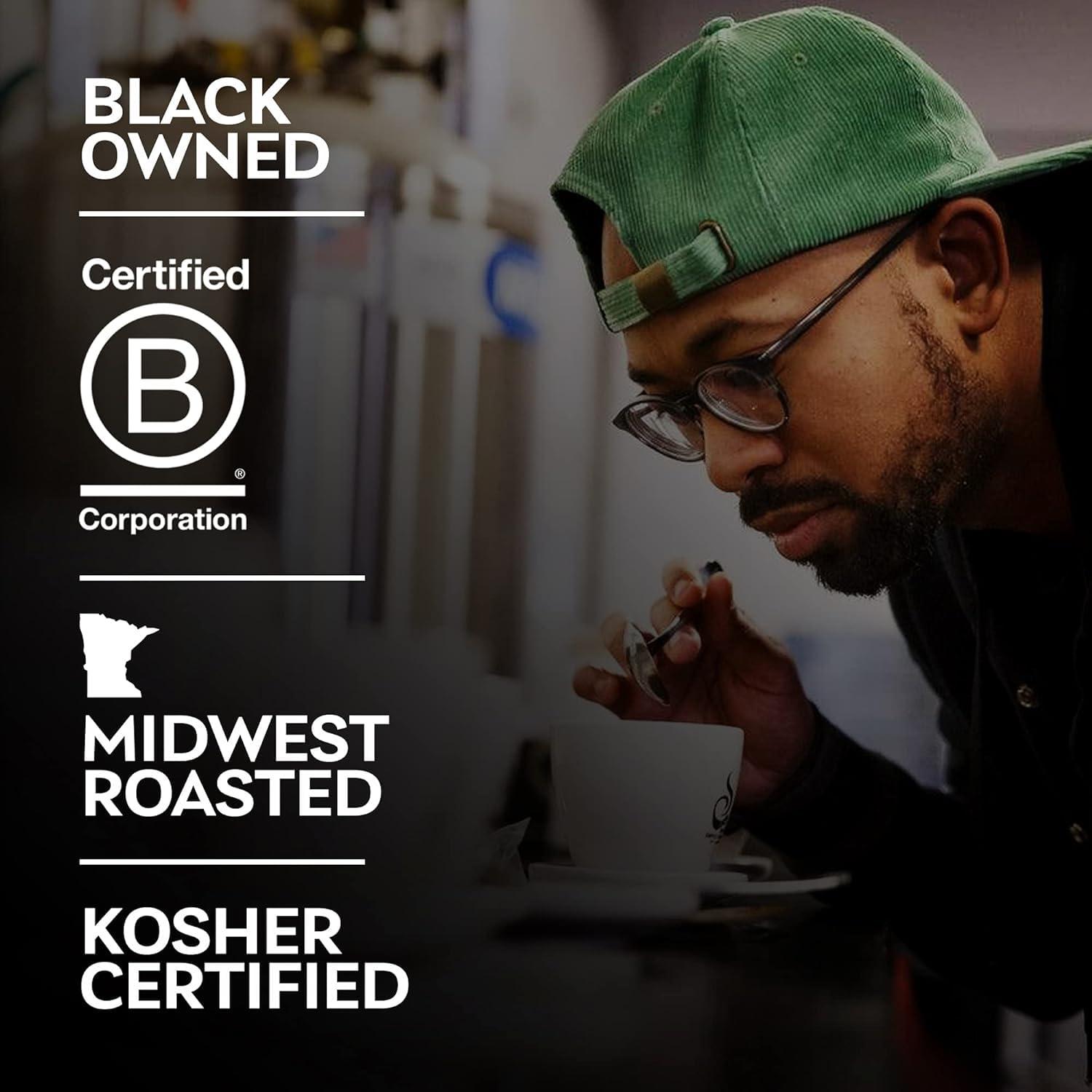 BLK & Bold BLK & Bold Ground Coffee, Smoove Operator Premium Dark Roast, 100% Arabica Beans, 12 oz Bag