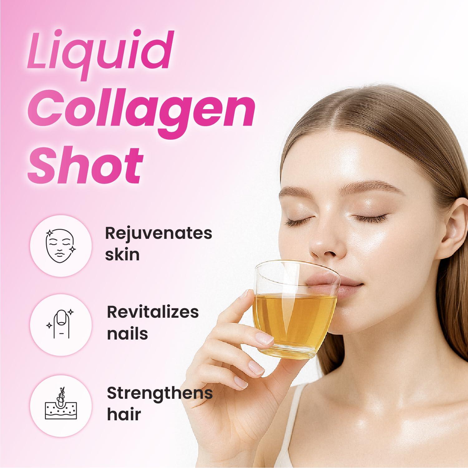 CJwellcare CJWellcare Innerb Glowshot Collagen (50.7 fl oz, 30 Servings) - Collagen Peptides, Low-Molecular Fish Collagen Shots, Hair, Skin & Nail Supplement, Liquid Marine Collagen 3,000mg