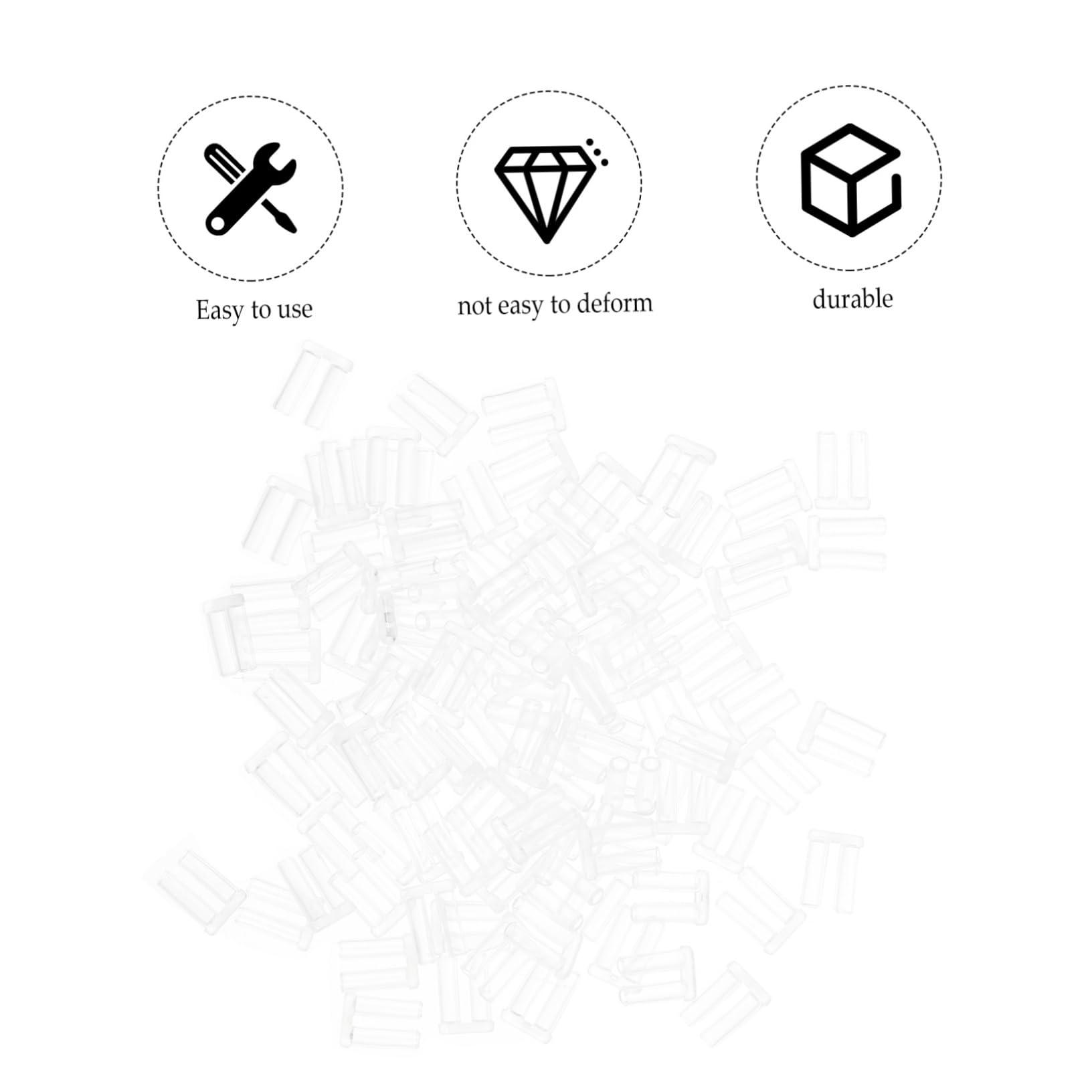 JECOMPRIS JECOMPRIS 2 Packs Rimless Frame Buckle Glasses Nose Grips Double Rubber Plug Plastic Bushings Eyeglasses Tools Spare Buckle for Glass Plastic Compression Sleeves