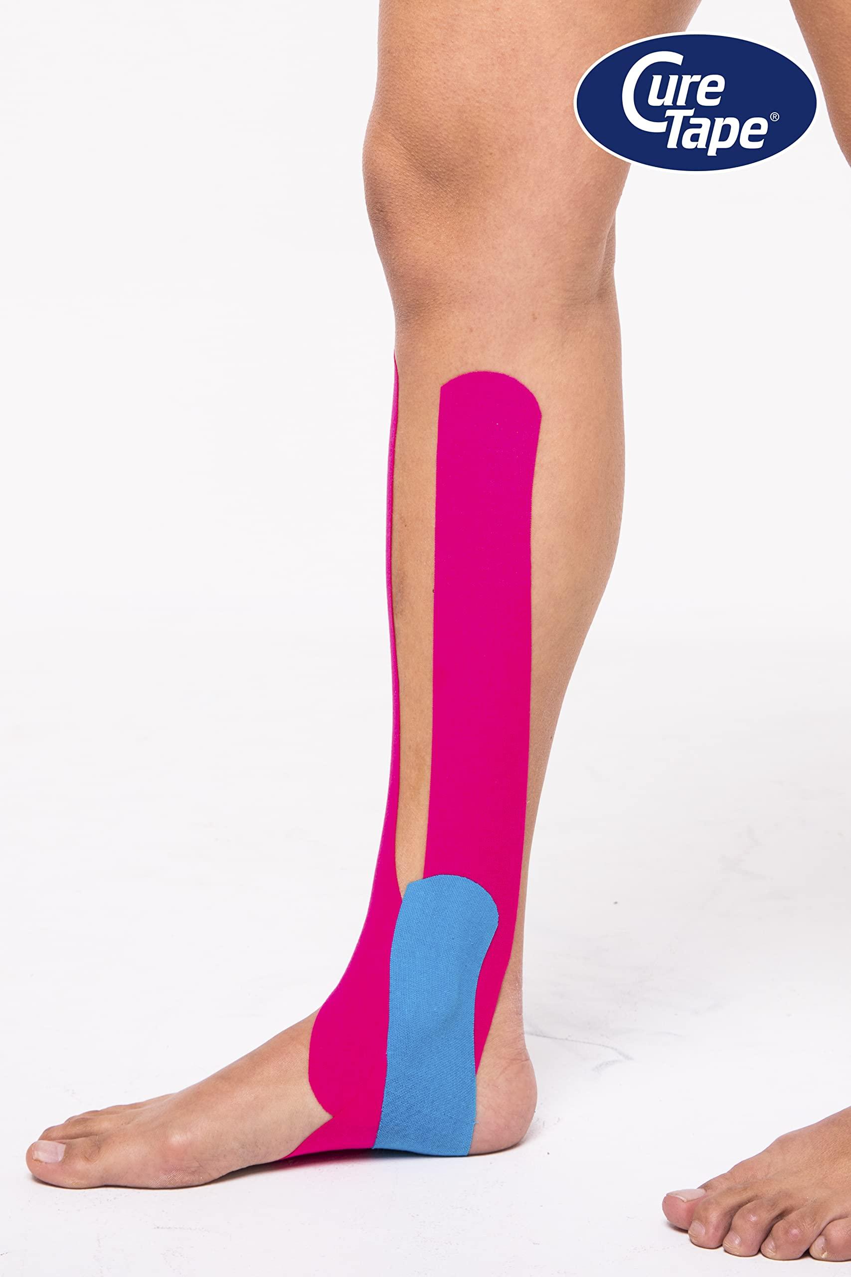 CureTape CureTape® Sports Kinesiology Tape Blue | 30% Stronger Adhesion | K-Tape for Extreme Conditions | Quick Dry Viscose | Waterproof Muscle Tape | for Increased Athletic Performance & Faster Recovery