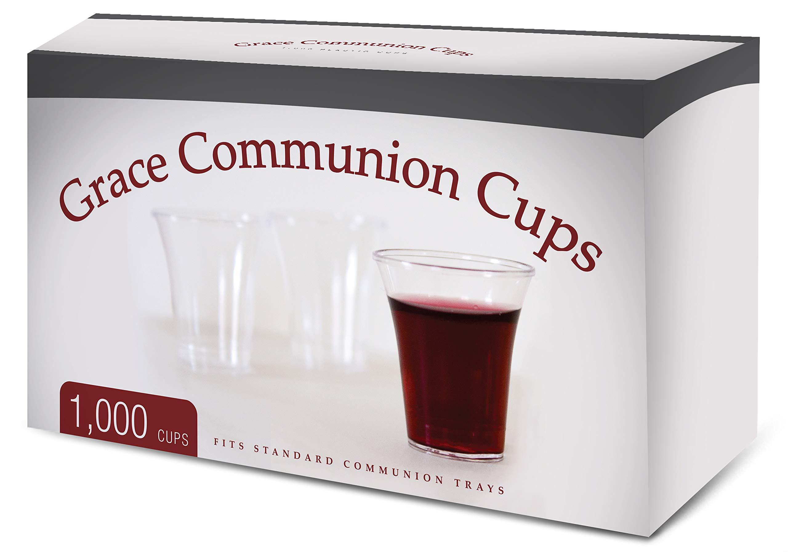 Grace Grace Communion Cups - Box of 1000 - Plastic Disposable Fits Standard Holy Communion Trays, 0.5 fl.oz.