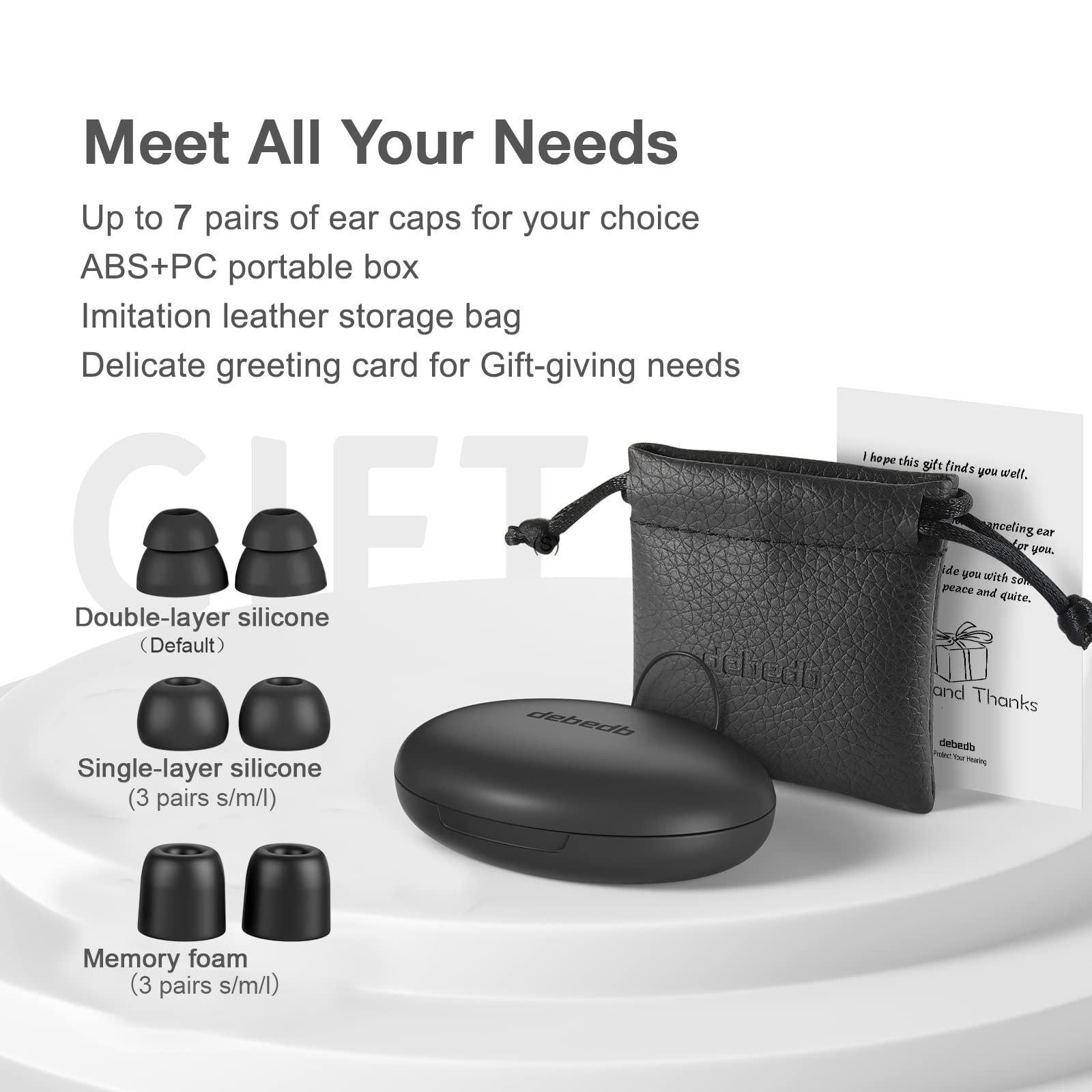 debedb Ear Plugs for Concerts Loud Music-High Fidelity Earplugs for Drummers, Musicians, DJs, Motorcycles, Conversation and Noise Sensitivity (Red)