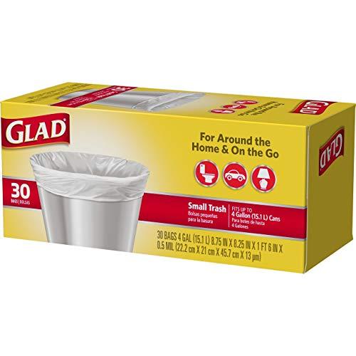 Glad Glad Small Trash Bags - 4 Gallon - 30 Count (Pack of 6)