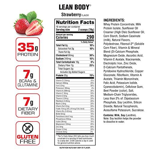 Labrada Labrada Nutrition Lean Body Hi-Protein Shake, Strawberry, 2.47-Pound Tub Strawberry PACKAGING MAY VARY