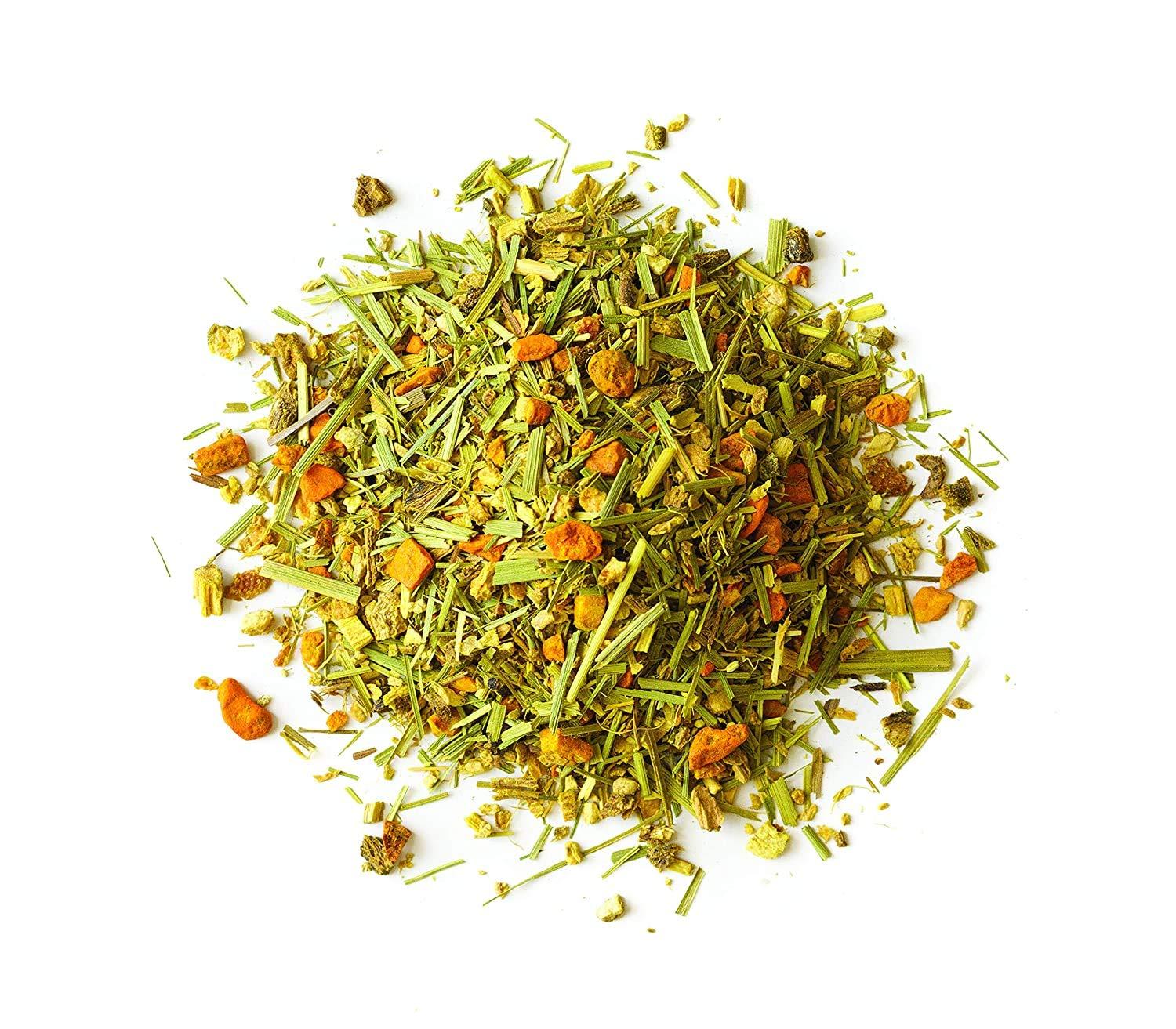 Rishi Tea Rishi Tea Turmeric Ginger Herbal Tea - Organic Loose Leaf Tea, Caffeine Free Ayurvedic Digestive Tea Blend with Spicy Ginger & Citrus - 16 Ounces, 55+ Servings