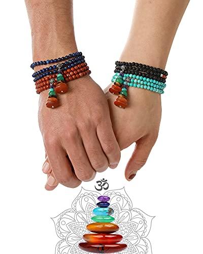 MIDDLUX MIDDLUX Chakra Necklace, Crystals and Healing Stones Chakra Bracelets, Healing Stone Necklace for Women Men, Crystal Necklaces for Women, Chakra Necklaces for Women, Crystal Necklace Set