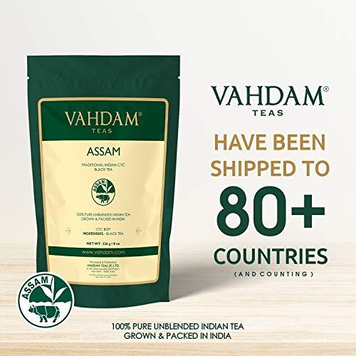 Vahdam Teas Vahdam Premium CTC Assam Black Tea & English Breakfast Tea- Strong, Full Bodied, Bold,& Delicious| Perfect for Kombucha, Indian Tea, Iced Tea & Irish Breakfast Tea (Assam CTC Tea, Bulk Pack 226g)