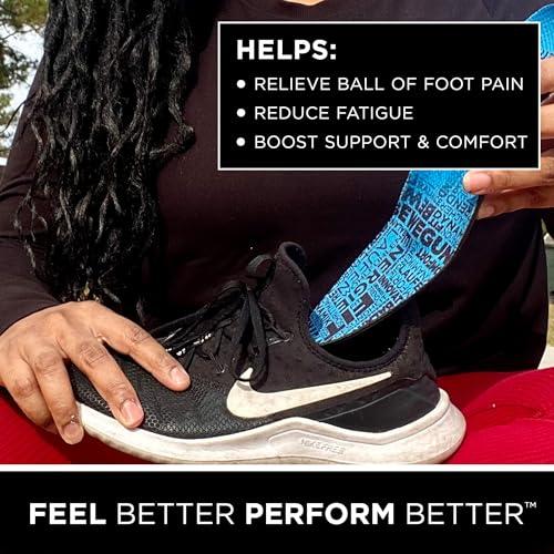 currex CURREX MetPad Insoles for Everyday Relief & Support Arch Support Shoe Inserts w/Metatarsal Pads to Help Reduce Foot & Heel Pain While Walking & at Work for Men & Women Medium Arch, Medium