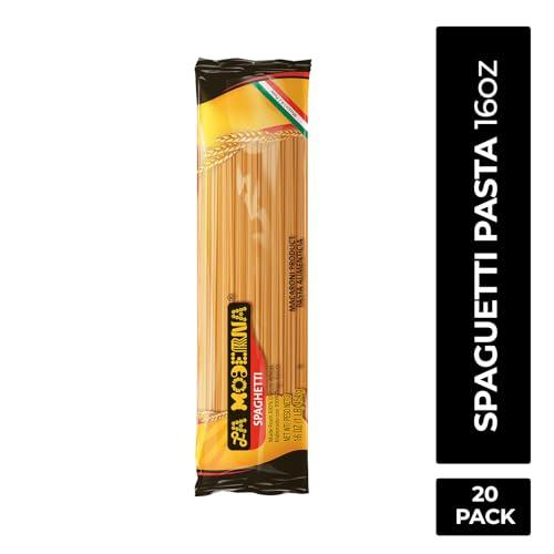 La Moderna LA MODERNA, Spaghetti, Pasta, Hecha con Smola de Trigo Durum, Enriquecida con Vitaminas y Hierro, 16 oz, Pack de 20