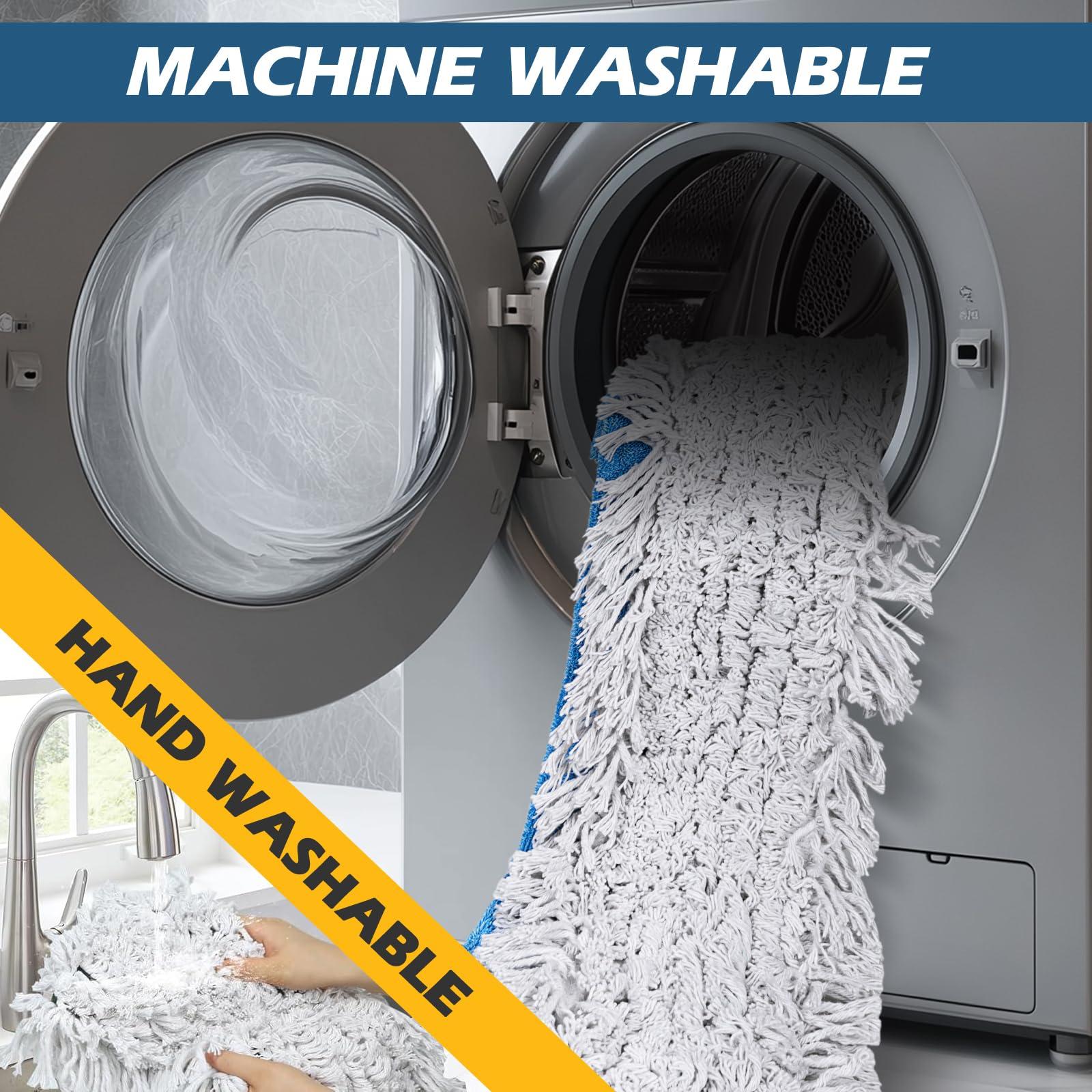 MASTERTOP MASTERTOP 42\" Commercial Mop, Heavy Duty Dust Floor Mop with 2 Microfiber Pads, Professional Industrial Wet and Dry Mops with 51.6\" Long Handle for Hardwood, Tile, Laminate,Garage,Office,Mall