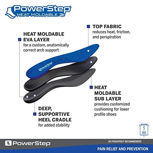 Powerstep Powerstep Men's Archmolds Maximum Orthotic Insoles, Blue, Men's 14-14.5