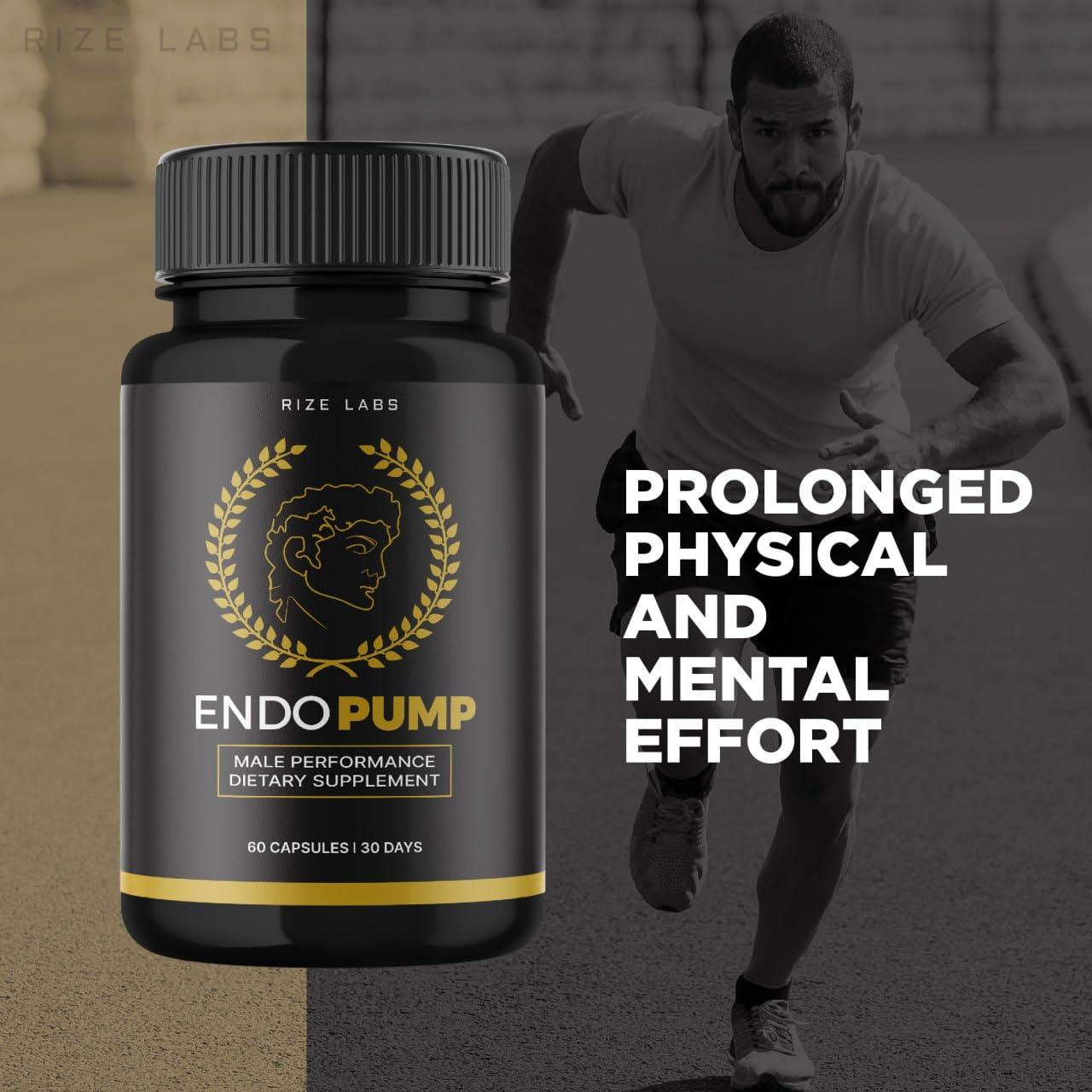 rize labs rize labs - EndoPump Capsules Support Supplement, Advanced Formula for Male Performance, Provides Energy Pump & Extra Strength (120 Capsules)