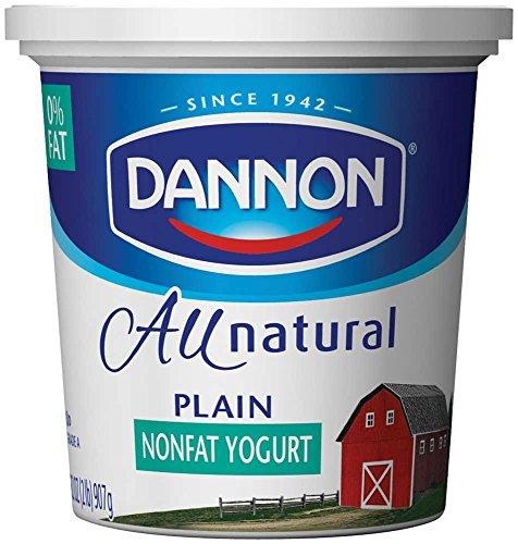 DANNON Dannon All Natural Quart Plain Nonfat Yogurt, 32 Ounce -- 6 per case.